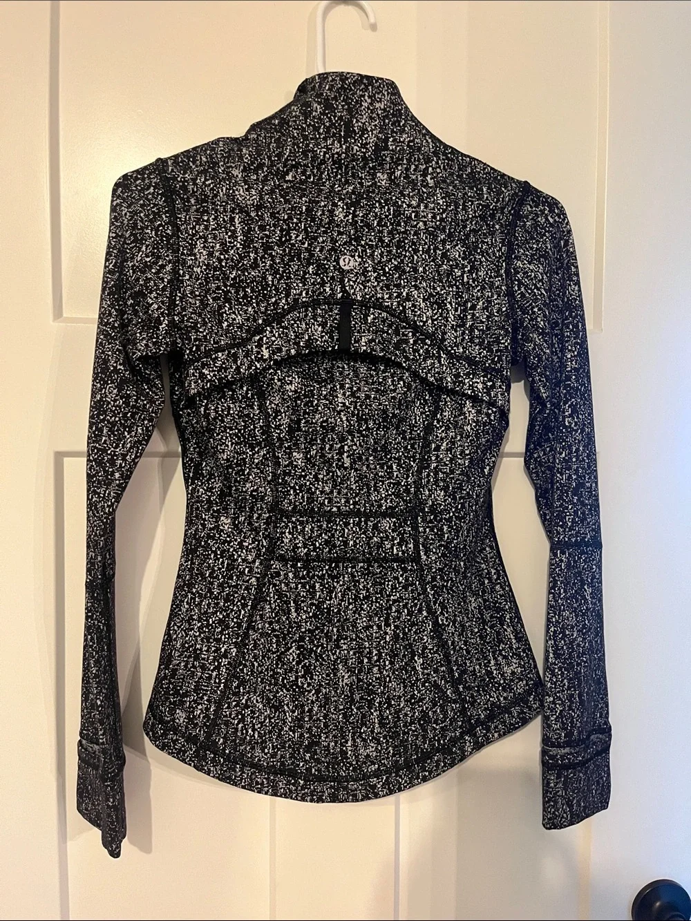 Lululemon Women's Black & White Speckled Zip-Front Jacket